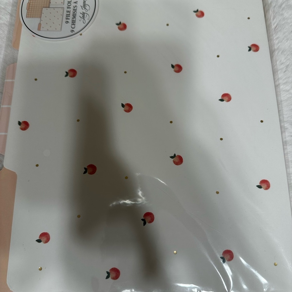 Peach Patterned File Folder